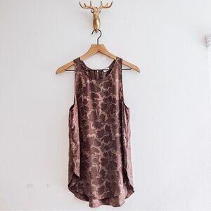 Wilfred women's Brown Silk Blend Sleeveless Blouse Size Medium